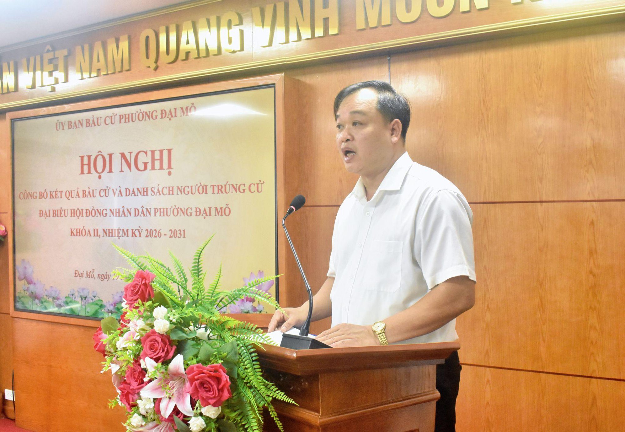 Phường Đại Mỗ công bố kết quả bầu cử đại biểu HĐND phường- Ảnh 2.