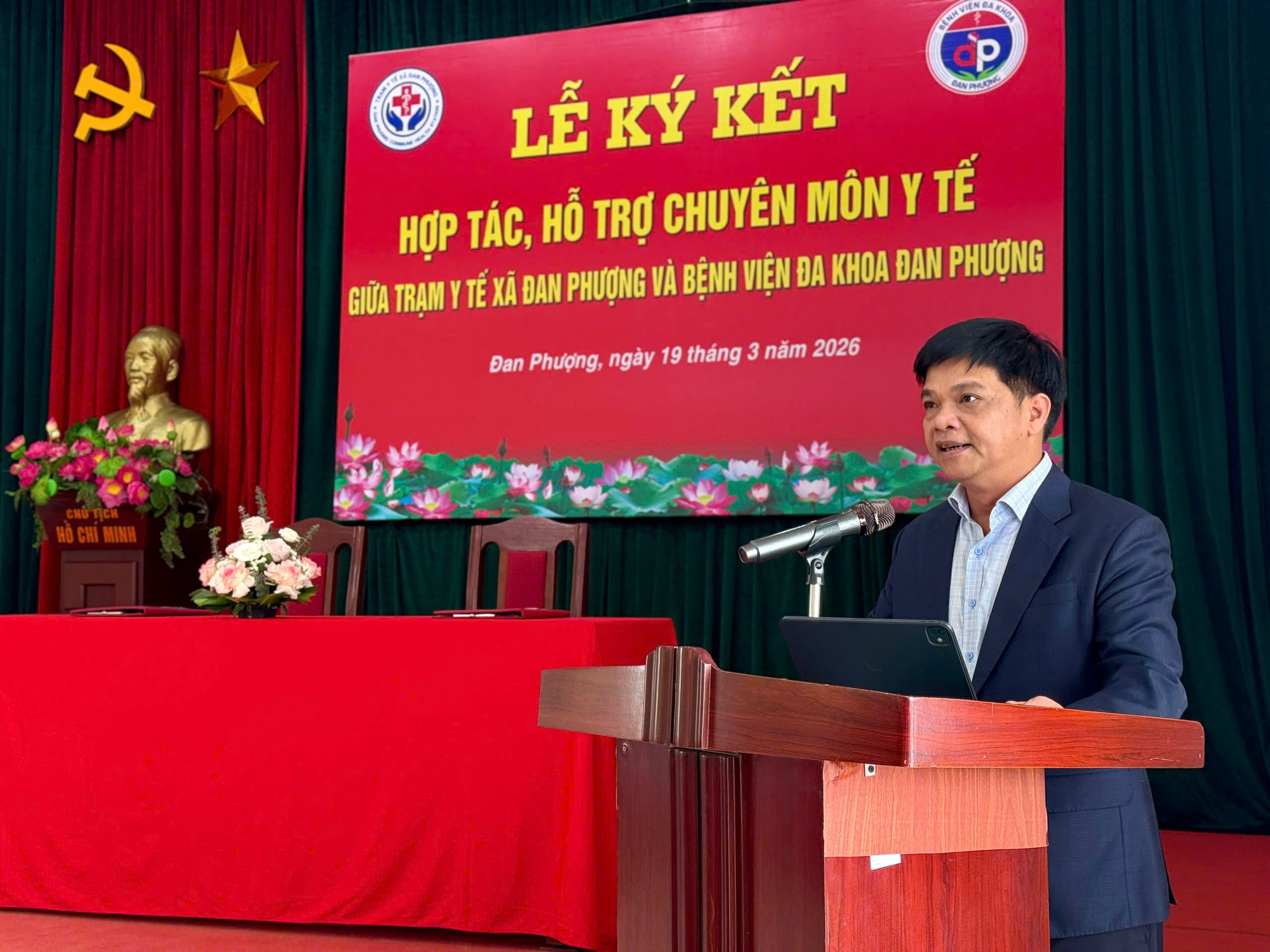 Lễ ký kết hợp tác, hỗ trợ chuyên môn y tế giữa Trạm Y tế xã Đan Phượng và Bệnh viện Đa khoa Đan Phượng- Ảnh 2.