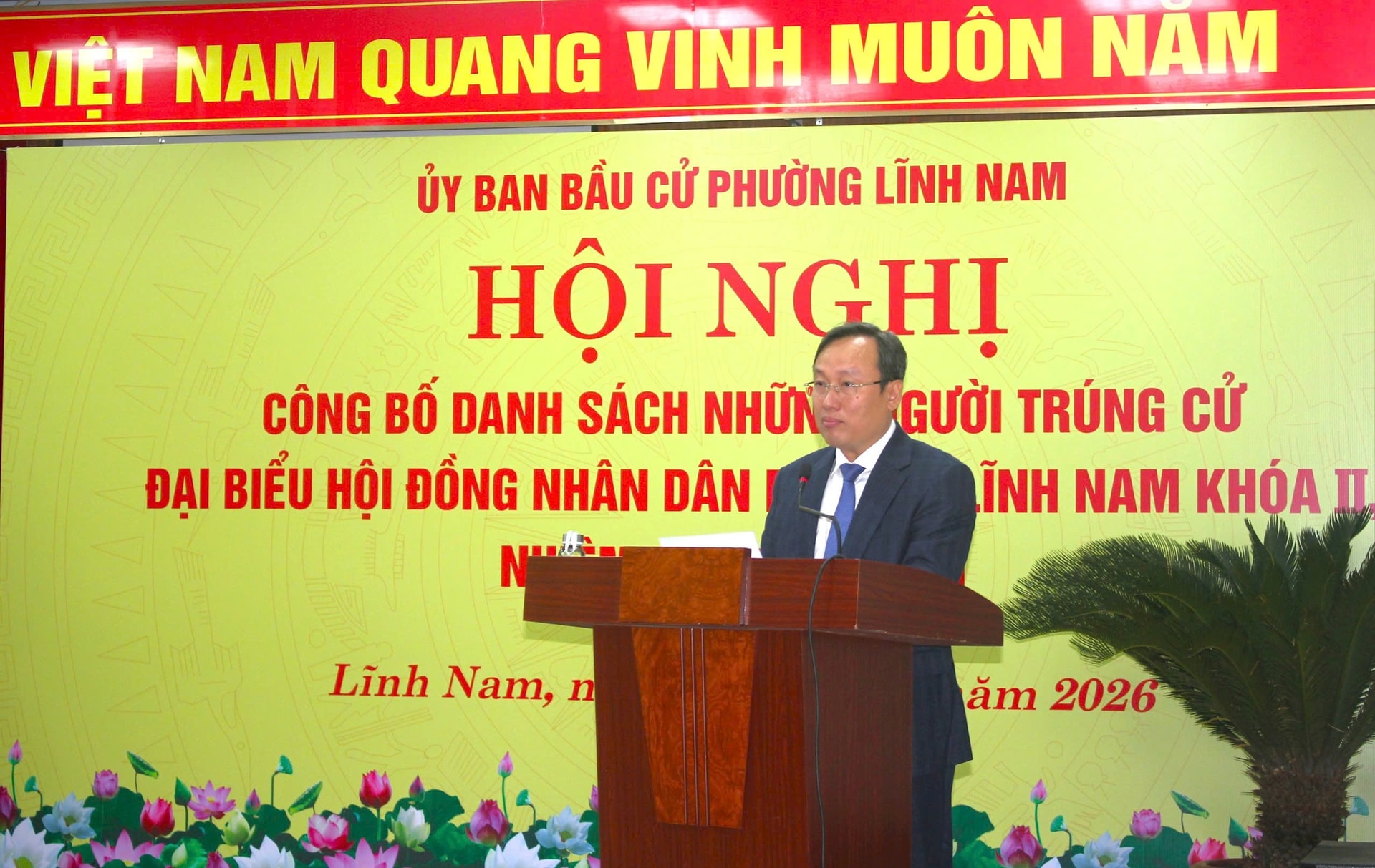 Phường Lĩnh Nam công bố kết quả bầu đại biểu HĐND phường- Ảnh 1.