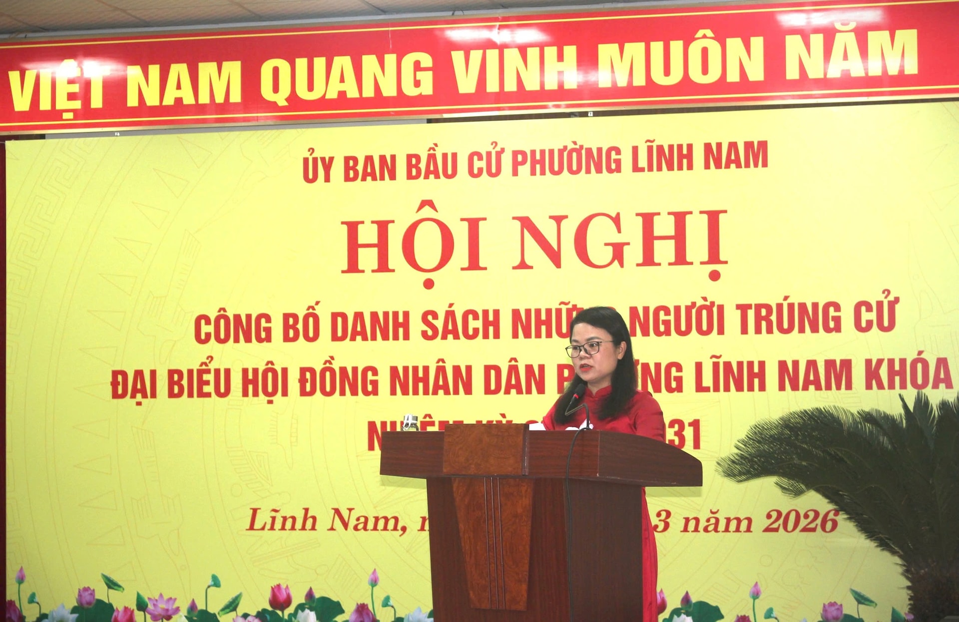 Phường Lĩnh Nam công bố kết quả bầu đại biểu HĐND phường- Ảnh 2.