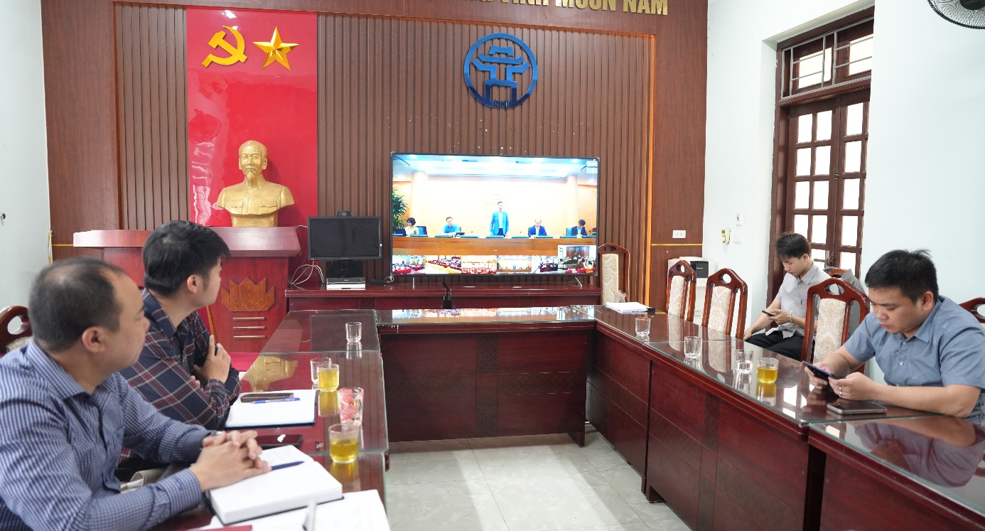 Xã An Khánh dự hội nghị trực tuyến lấy ý kiến người dân về quy hoạch Thủ đô tầm nhìn 100 năm- Ảnh 2.