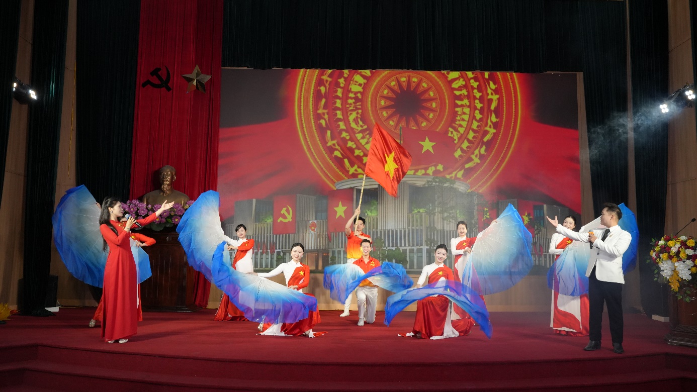 A group of people performing on a stage  AI-generated content may be incorrect.