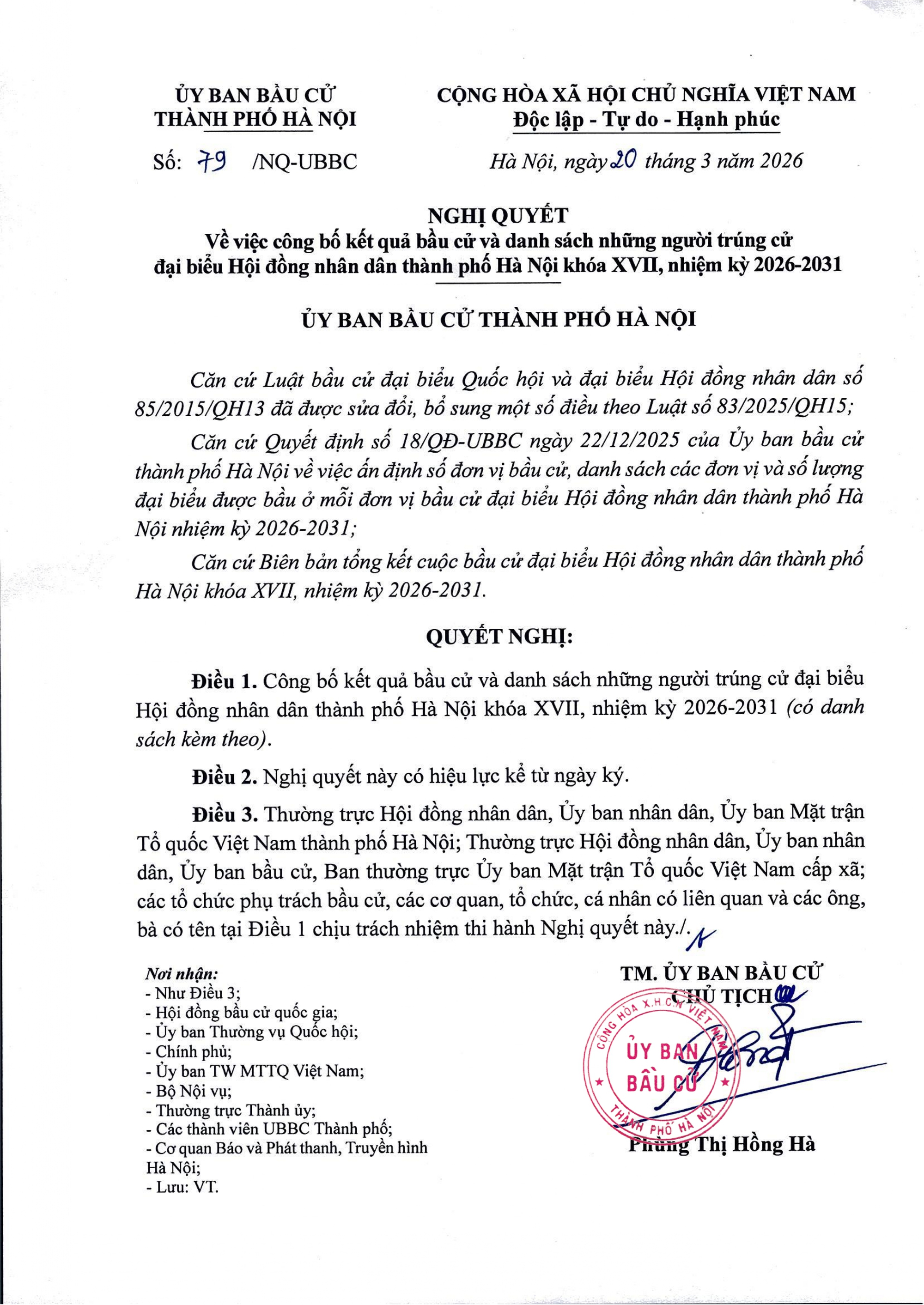 Danh sách trúng cử đại biểu HĐND TP Hà Nội nhiệm kỳ 2026-2031- Ảnh 2.