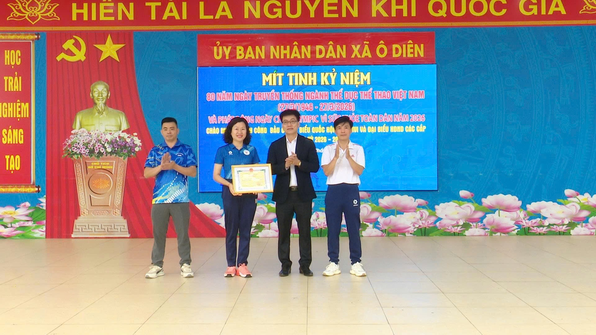 Ô Diên: Mít tinh kỷ niệm 80 năm Ngày truyền thống Ngành Thể dục thể thao Việt Nam và ngày chạy Olympic Vì sức khỏe toàn dân năm 2026- Ảnh 1.