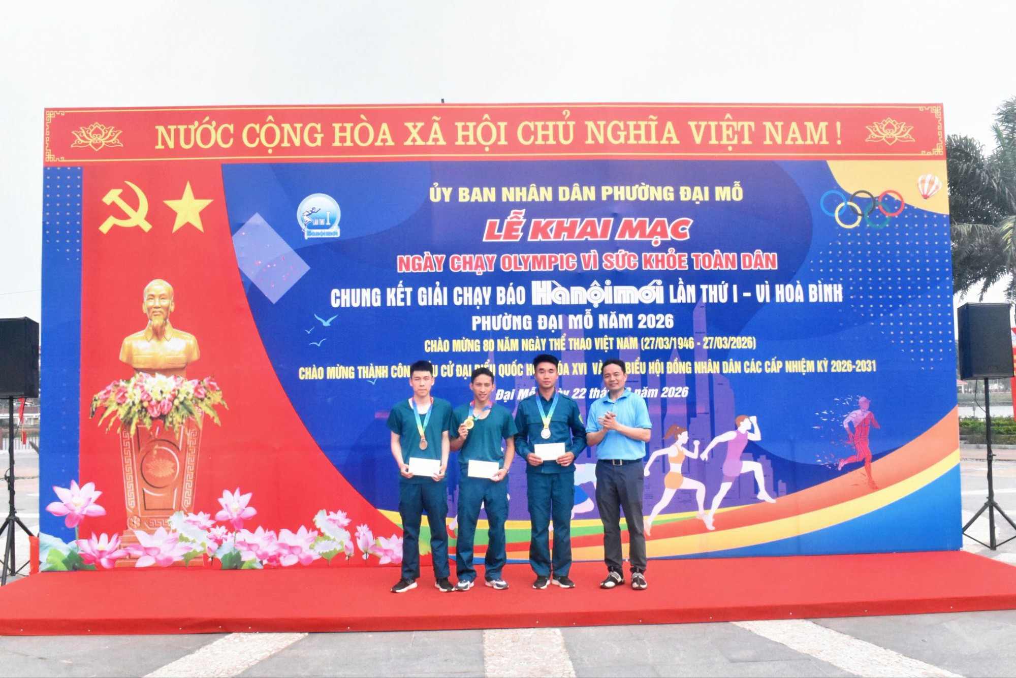 Phường Đại Mỗ tổ chức "Ngày chạy Olympic vì sức khỏe toàn dân và Chung kết Giải chạy Báo Hà nội mới - Vì hoà bình năm 2026- Ảnh 9.