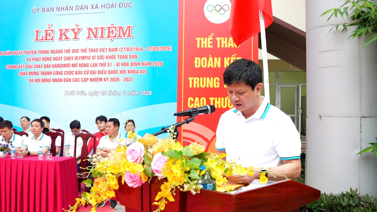 300 vận động viên xã Hoài Đức lan tỏa tinh thần thể thao tại Ngày chạy Olympic năm 2026- Ảnh 2.