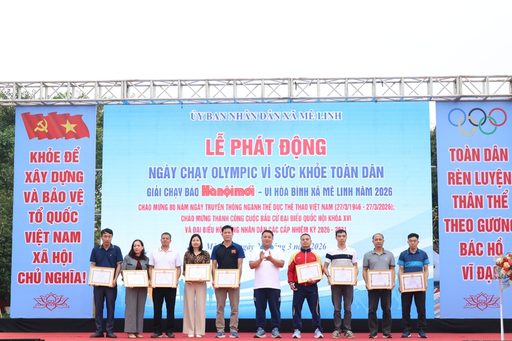 Mê Linh phát động Ngày chạy Olympic vì sức khỏe toàn dân năm 2026- Ảnh 4.