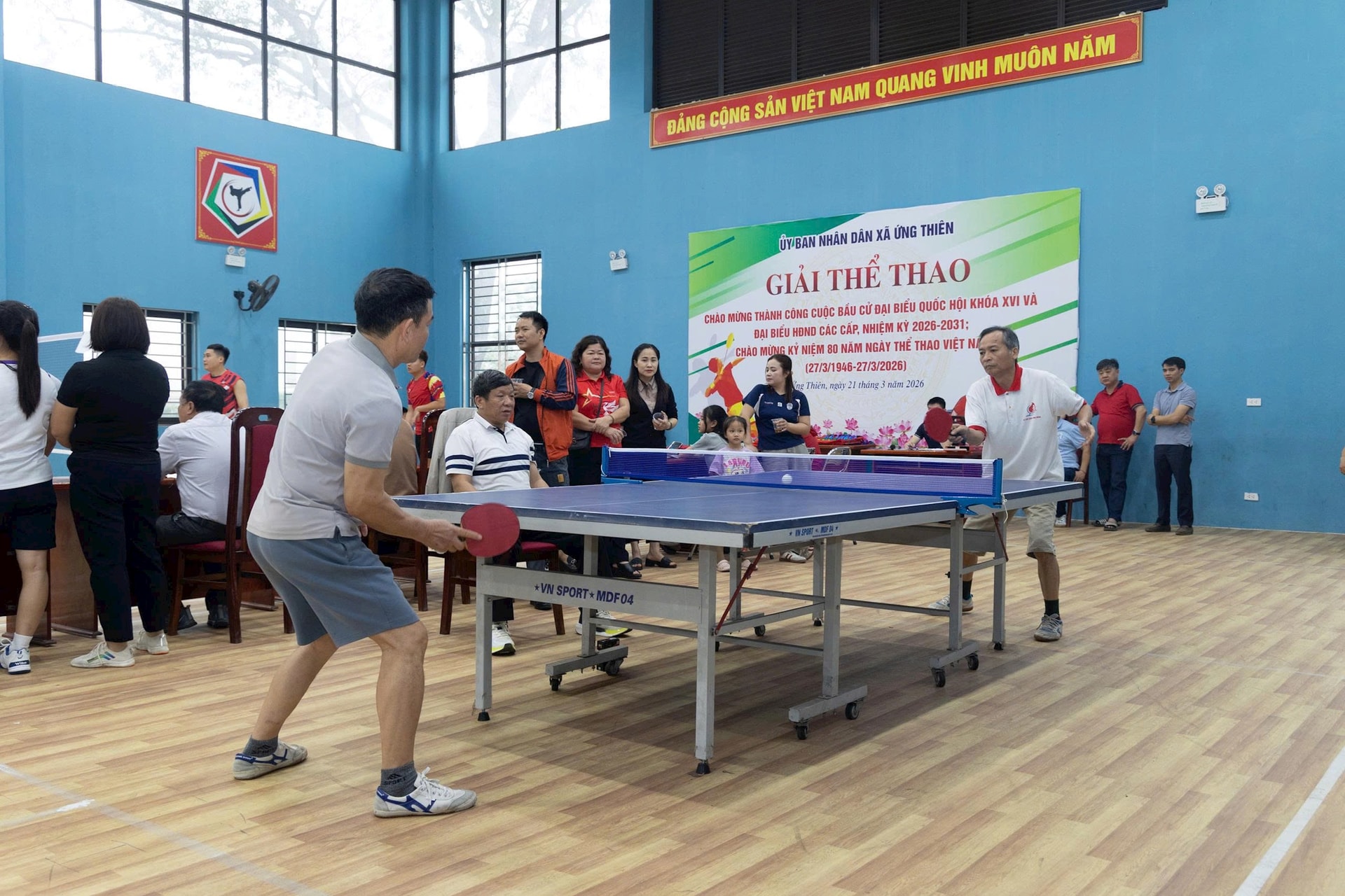 Xã Ứng Thiên sôi nổi giải thể thao chào mừng các sự kiện lớn- Ảnh 2.