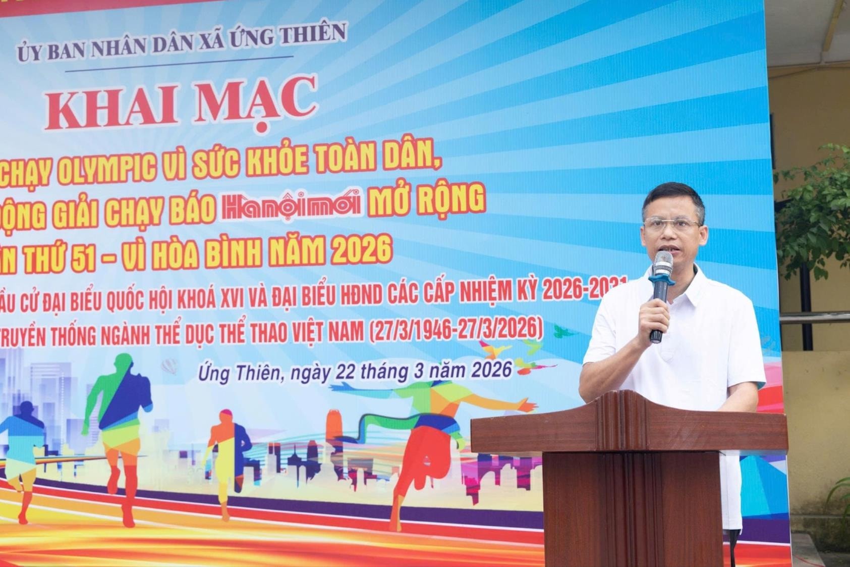 Xã Ứng Thiên: 1.600 người tham gia Ngày hội chạy vì sức khỏe toàn dân- Ảnh 1.