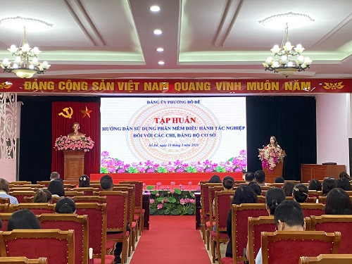 Phường Bồ Đề tổ chức Hội nghị tập huấn hướng dẫn sử dụng Hệ thống thông tin điều hành tác nghiệp cho các chi, đảng bộ cơ sở trực thuộc- Ảnh 2.