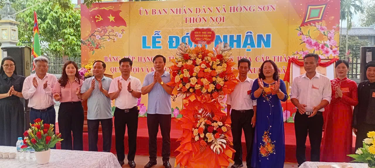 Hồng Sơn đón nhận Bằng xếp hạng các Di tích lịch sử, văn hóa Quán Tân Độ, Quán Nội, Chùa Thượng Xuy Xá và Quán Thượng Xuy Xá cấp thành phố- Ảnh 1.