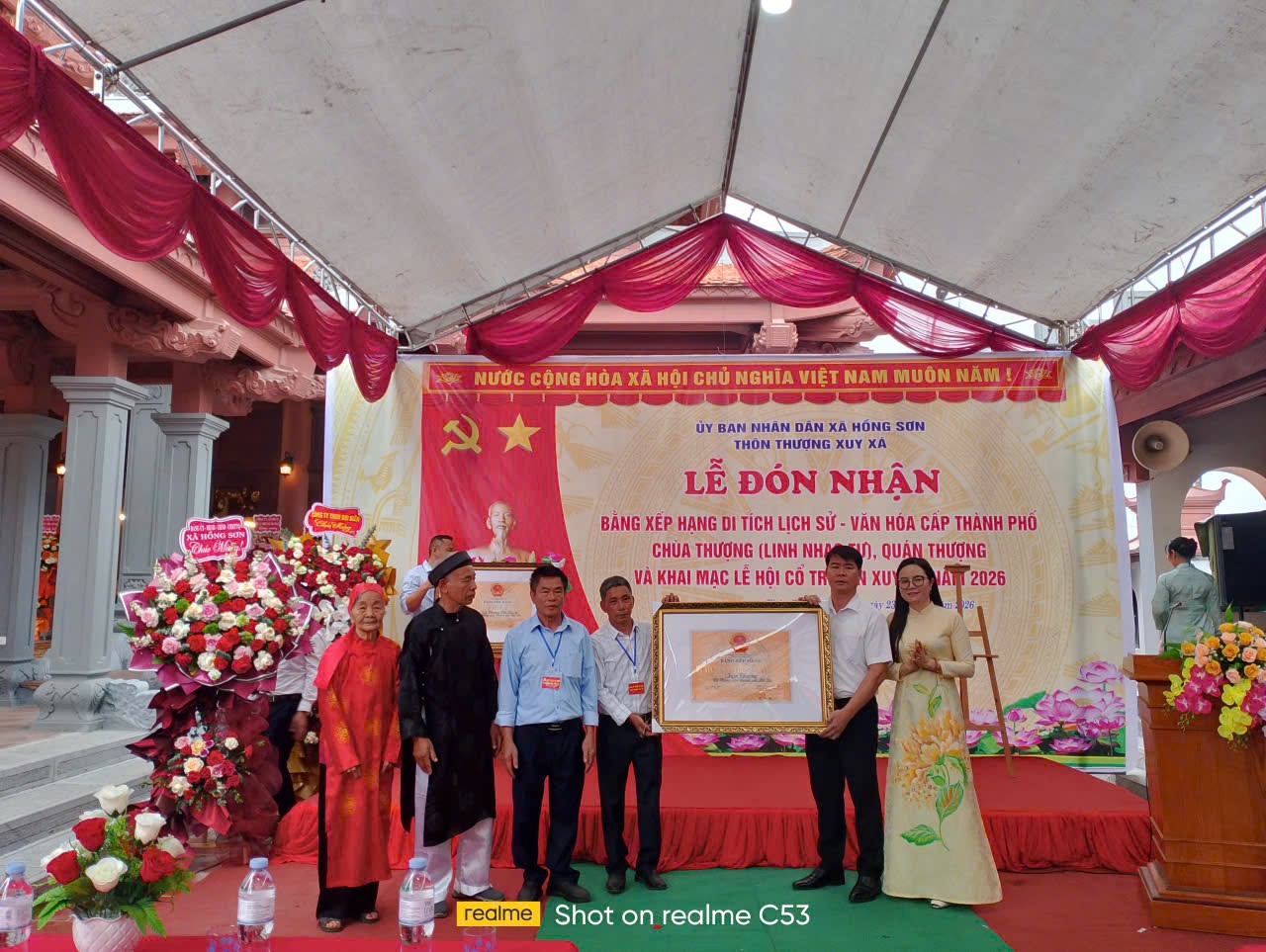 Hồng Sơn đón nhận Bằng xếp hạng các Di tích lịch sử, văn hóa Quán Tân Độ, Quán Nội, Chùa Thượng Xuy Xá và Quán Thượng Xuy Xá cấp thành phố- Ảnh 4.