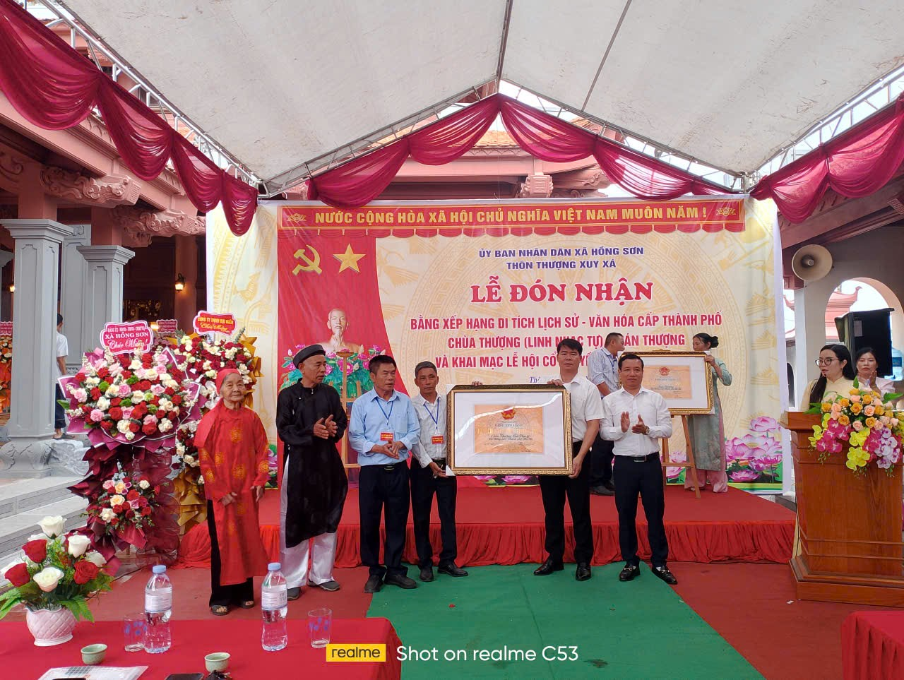 Hồng Sơn đón nhận Bằng xếp hạng các Di tích lịch sử, văn hóa Quán Tân Độ, Quán Nội, Chùa Thượng Xuy Xá và Quán Thượng Xuy Xá cấp thành phố- Ảnh 5.