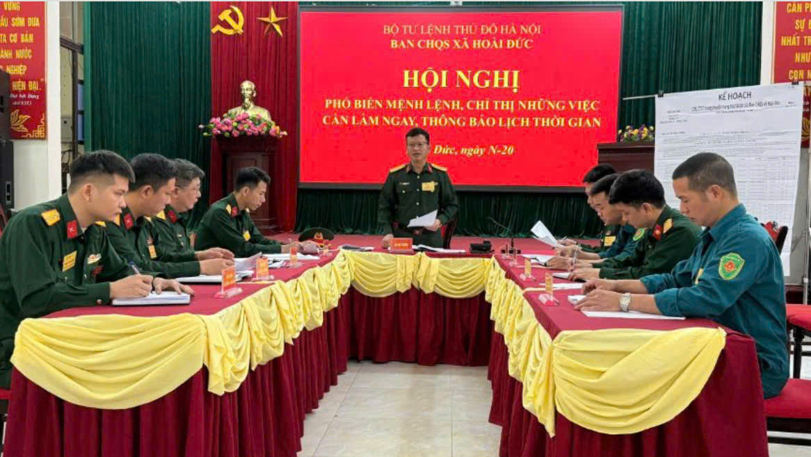 Hoài Đức: Nâng cao năng lực tác chiến qua luyện tập chuyển trạng thái sẵn sàng chiến đấu- Ảnh 1.