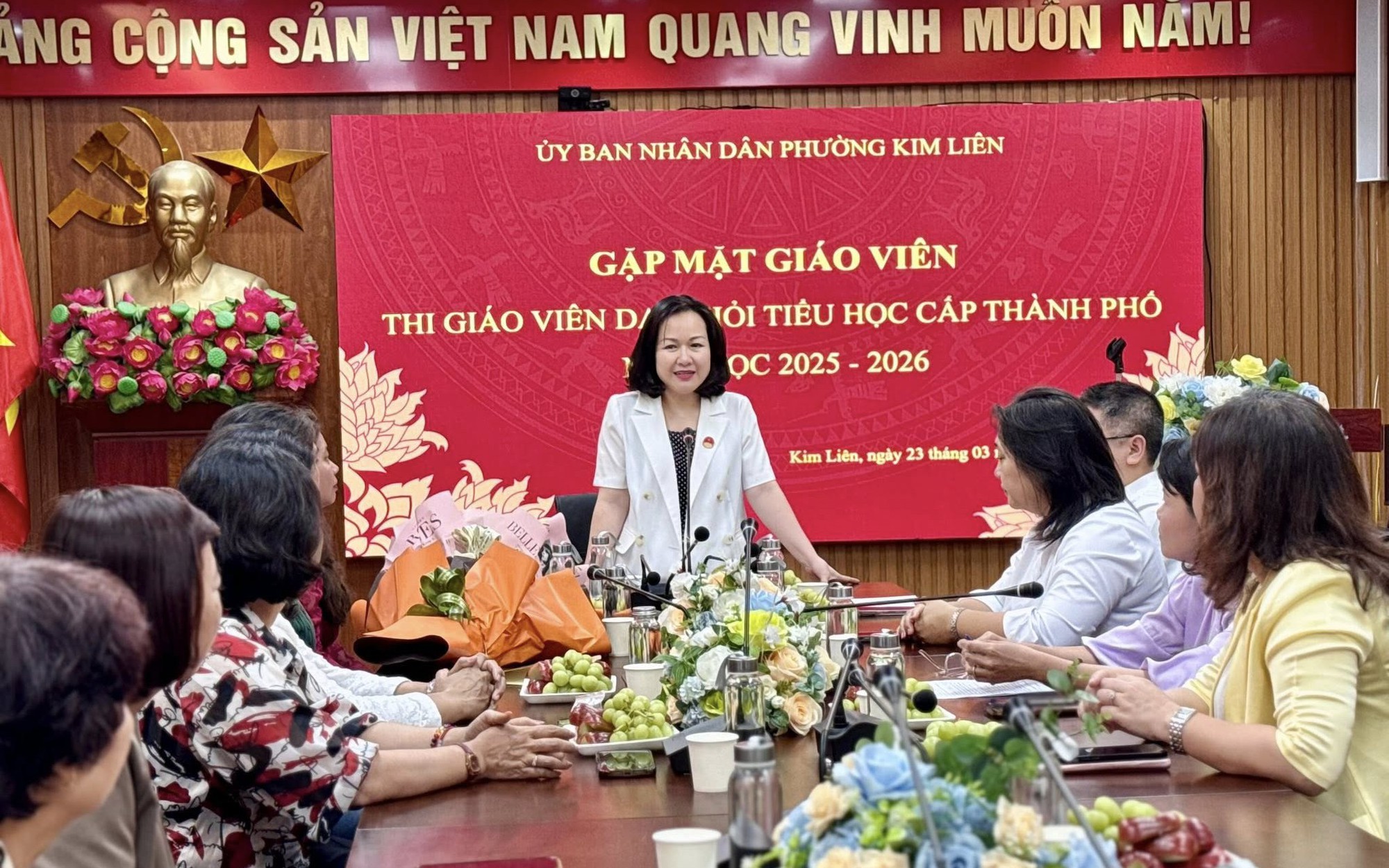 GẶP MẶT GIÁO VIÊN DỰ THI GIÁO VIÊN DẠY GIỎI TIỂU HỌC CẤP THÀNH PHỐ