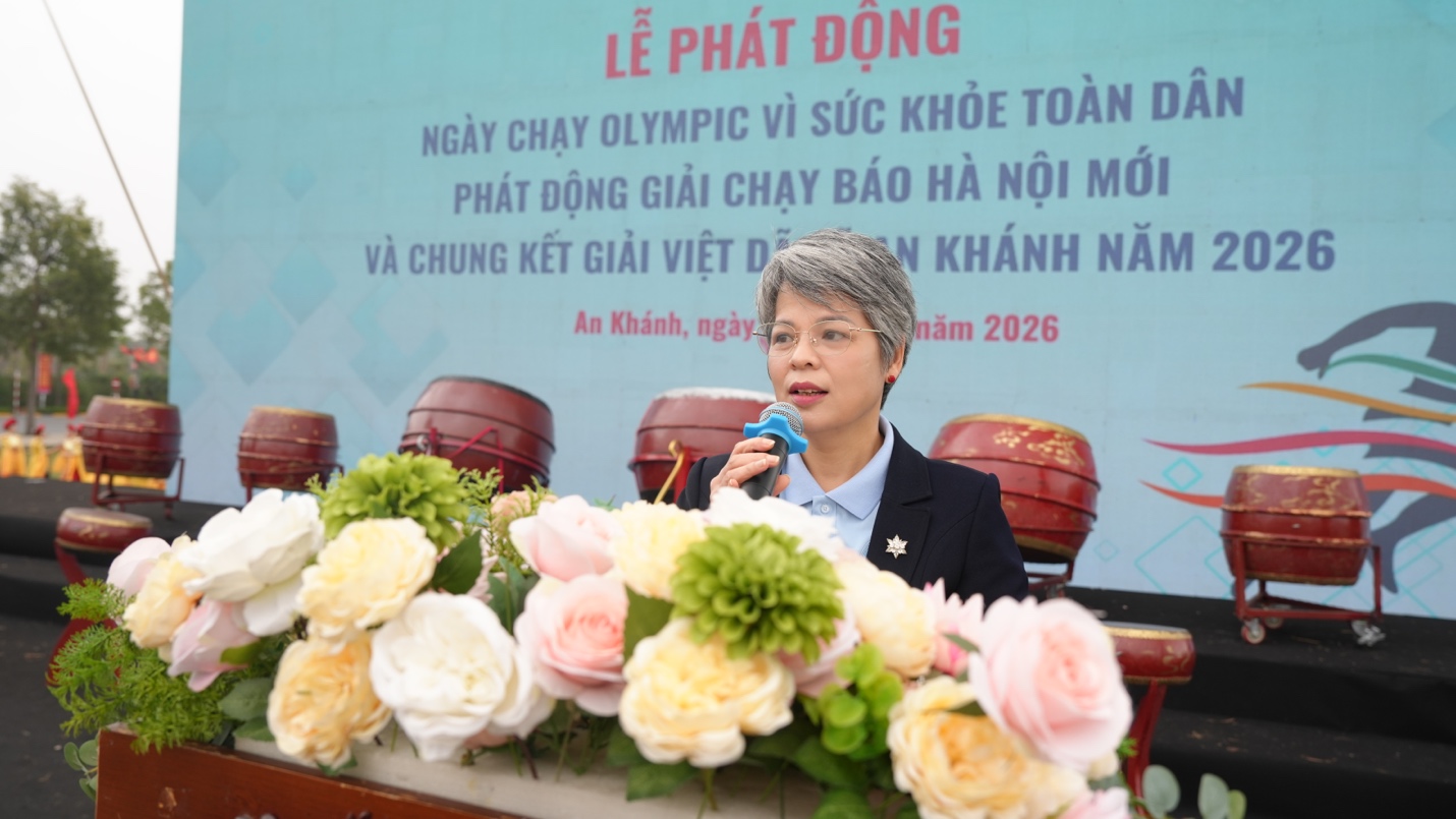 An Khánh sôi nổi trong Ngày chạy Olympic vì sức khỏe toàn dân, chào mừng kỷ niệm 80 năm Ngày truyền thống Ngành Thể dục thể thao Việt Nam (27/3/1946 - 27/3/2026)- Ảnh 4.