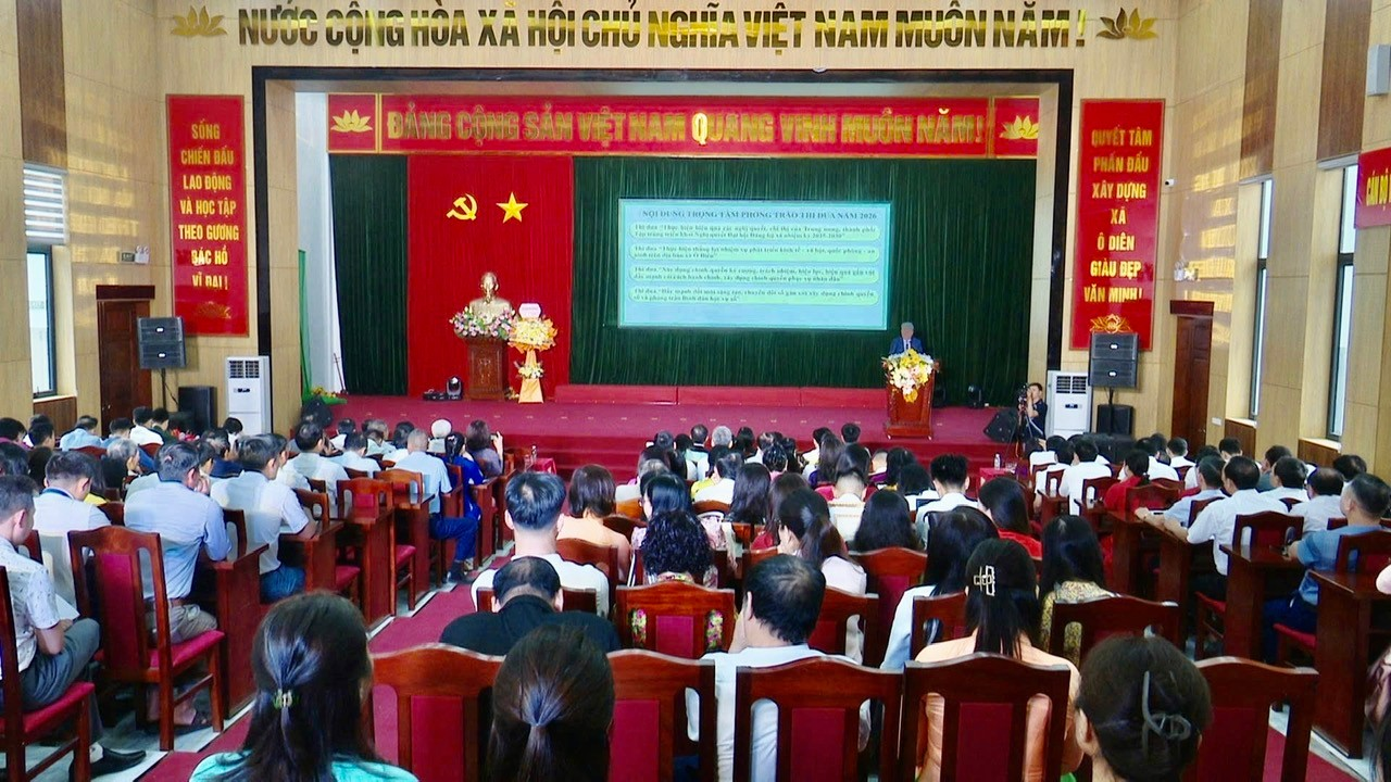 Xã Ô Diên: Tổng kết công tác bầu cử và phát động thi đua năm 2026- Ảnh 1.