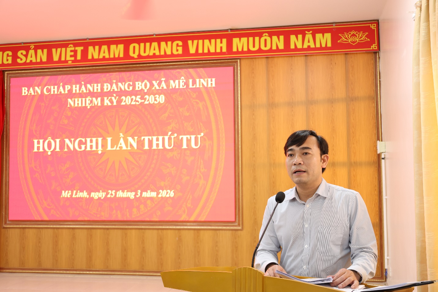 Hội nghị Ban Chấp hành Đảng bộ xã Mê Linh lần thứ Tư- Ảnh 3.