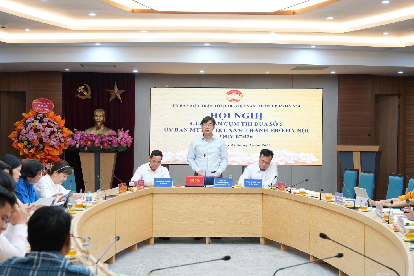 HỘI NGHỊ GIAO BAN VÀ KÝ GIAO ƯỚC THI ĐUA NĂM 2026 CỤM THI ĐUA SỐ 5 – ỦY BAN MTTQ VIỆT NAM THÀNH PHỐ HÀ NỘI- Ảnh 5.