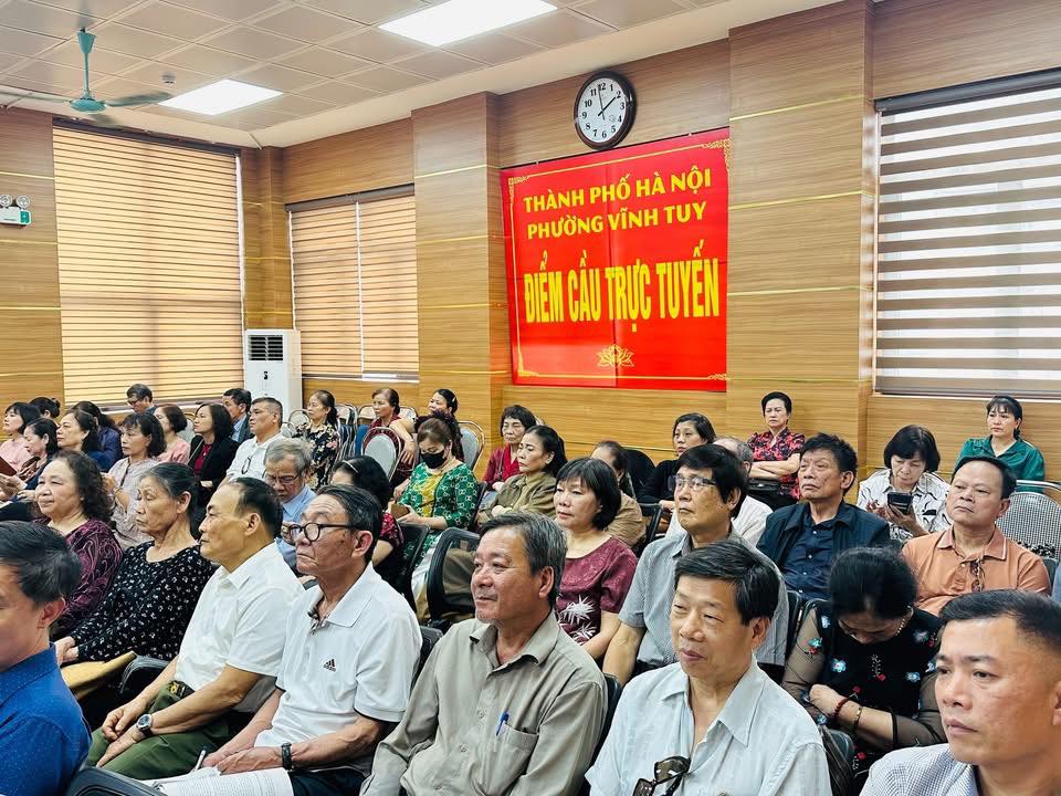 Phường Vĩnh Tuy tổ chức hội nghị tiếp xúc cử tri (trực tuyến) với người ứng cử đại biểu Quốc hội khóa XVI- Ảnh 1.