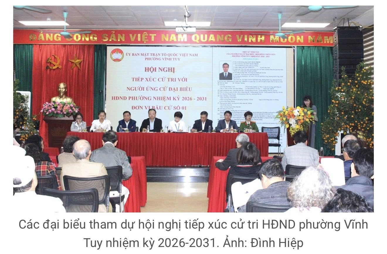 CỬ TRI PHƯỜNG VĨNH TUY KỲ VỌNG VÀO CHƯƠNG TRÌNH HÀNH ĐỘNG CỦA ỨNG CỬ VIÊN- Ảnh 1.