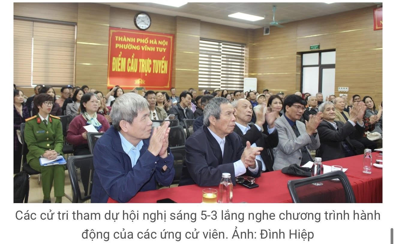 CỬ TRI PHƯỜNG VĨNH TUY KỲ VỌNG VÀO CHƯƠNG TRÌNH HÀNH ĐỘNG CỦA ỨNG CỬ VIÊN- Ảnh 6.