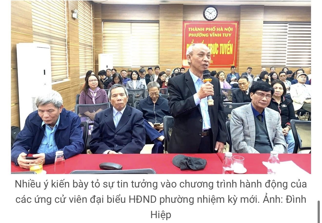 CỬ TRI PHƯỜNG VĨNH TUY KỲ VỌNG VÀO CHƯƠNG TRÌNH HÀNH ĐỘNG CỦA ỨNG CỬ VIÊN- Ảnh 8.