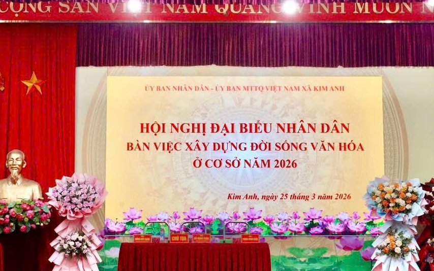 XÃ KIM ANH TỔ CHỨC HỘI NGHỊ ĐẠI BIỂU NHÂN DÂN BÀN VIỆC XÂY DỰNG ĐỜI SỐNG VĂN HÓA Ở CƠ SỞ NĂM 2026