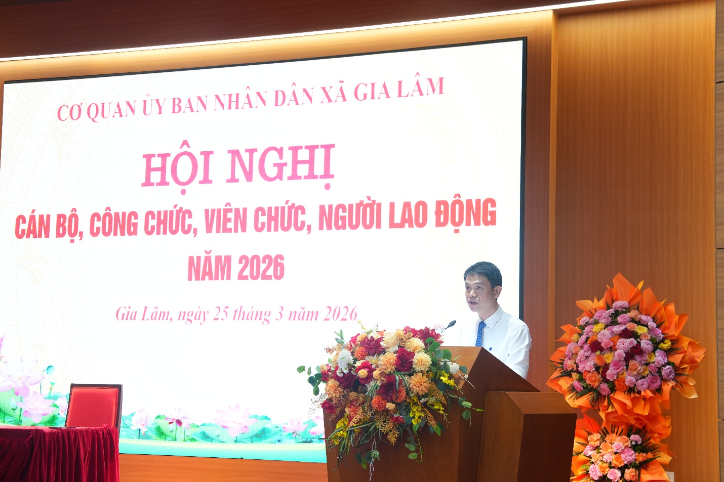 UBND XÃ GIA LÂM TỔ CHỨC HỘI NGHỊ CÁN BỘ, CÔNG CHỨC, VIÊN CHỨC, NGƯỜI LAO ĐỘNG NĂM 2026- Ảnh 2.
