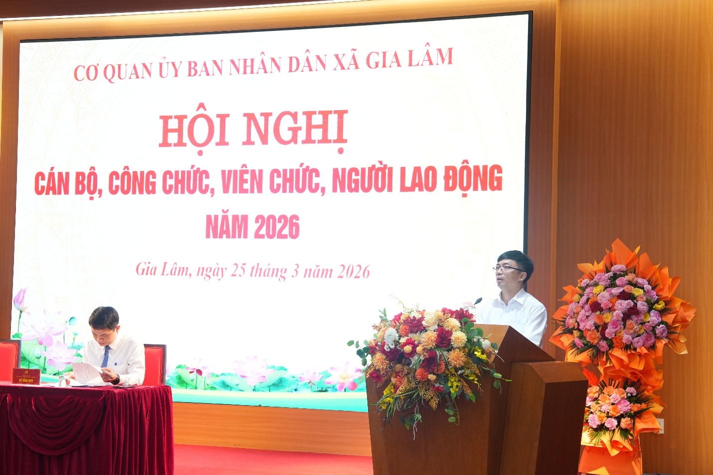 UBND XÃ GIA LÂM TỔ CHỨC HỘI NGHỊ CÁN BỘ, CÔNG CHỨC, VIÊN CHỨC, NGƯỜI LAO ĐỘNG NĂM 2026- Ảnh 3.