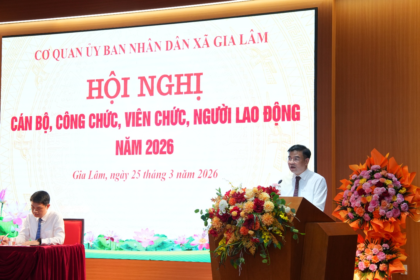 UBND XÃ GIA LÂM TỔ CHỨC HỘI NGHỊ CÁN BỘ, CÔNG CHỨC, VIÊN CHỨC, NGƯỜI LAO ĐỘNG NĂM 2026- Ảnh 4.