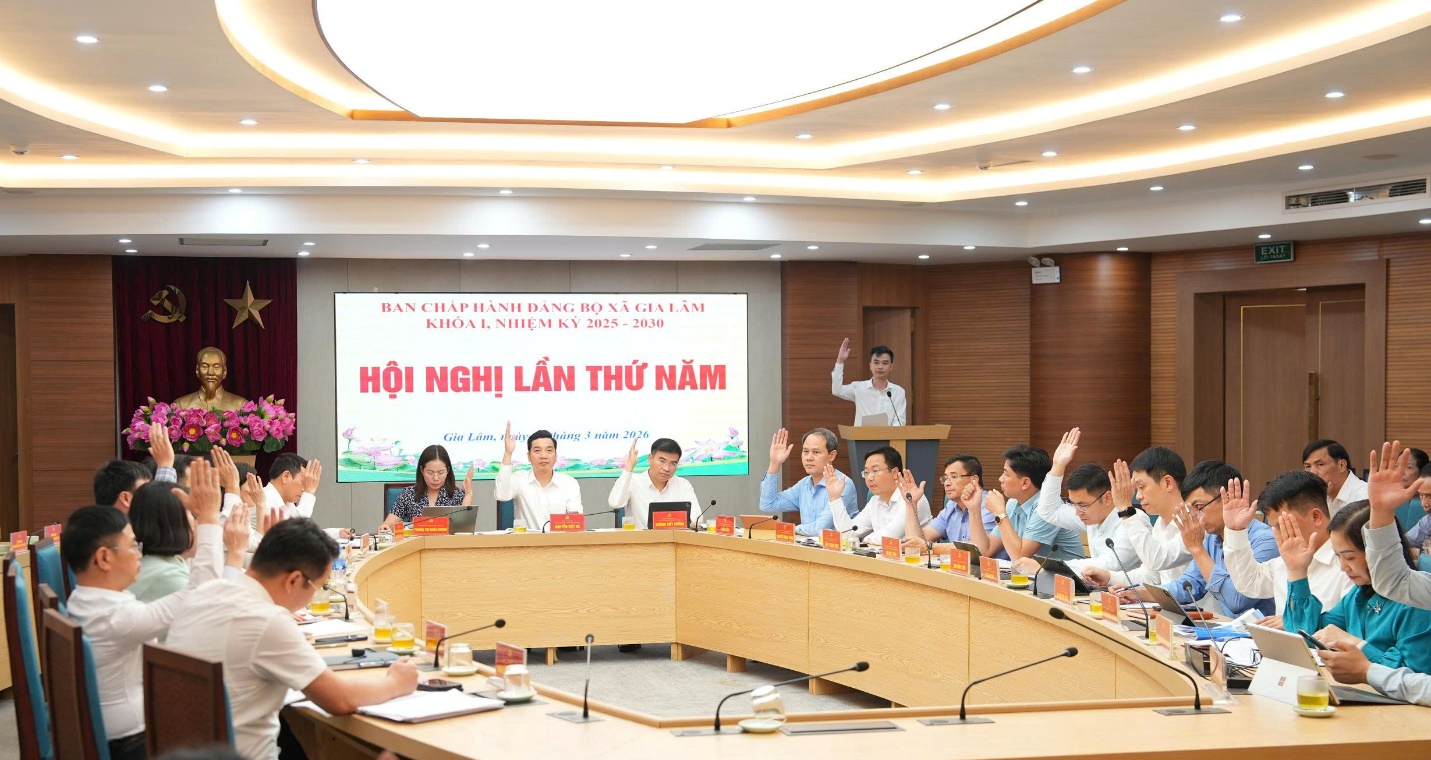 Hội nghị lần thứ năm Ban Chấp hành Đảng bộ xã Gia Lâm: Đánh giá kết quả quý I, triển khai nhiệm vụ quý II/2026- Ảnh 7.