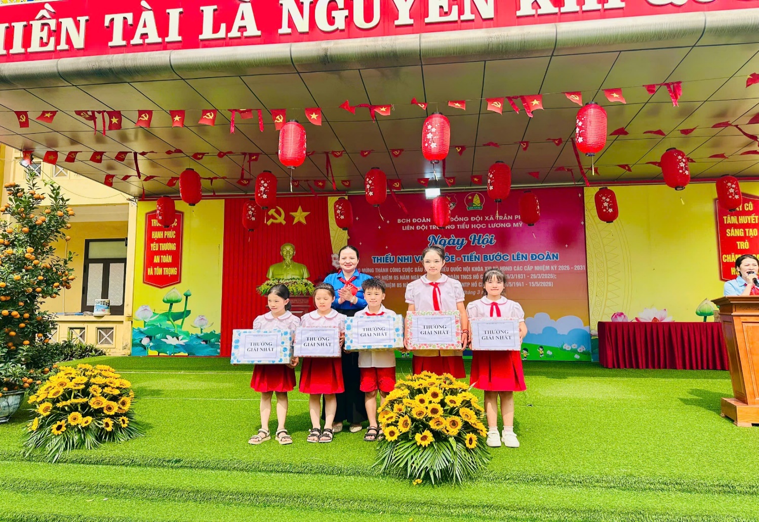 Ban chấp hành Đoàn, Hội đồng Đội xã Trần Phú tổ chức Ngày hội Thiếu nhi vui khoẻ - Tiến bước lên đoàn năm học 2025 -2026.- Ảnh 7.