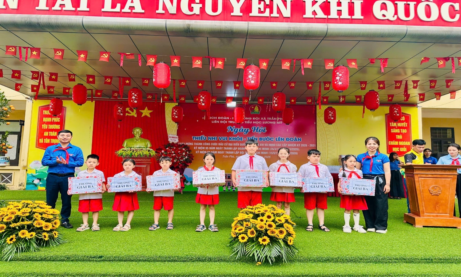 Ban chấp hành Đoàn, Hội đồng Đội xã Trần Phú tổ chức Ngày hội Thiếu nhi vui khoẻ - Tiến bước lên đoàn năm học 2025 -2026.- Ảnh 8.