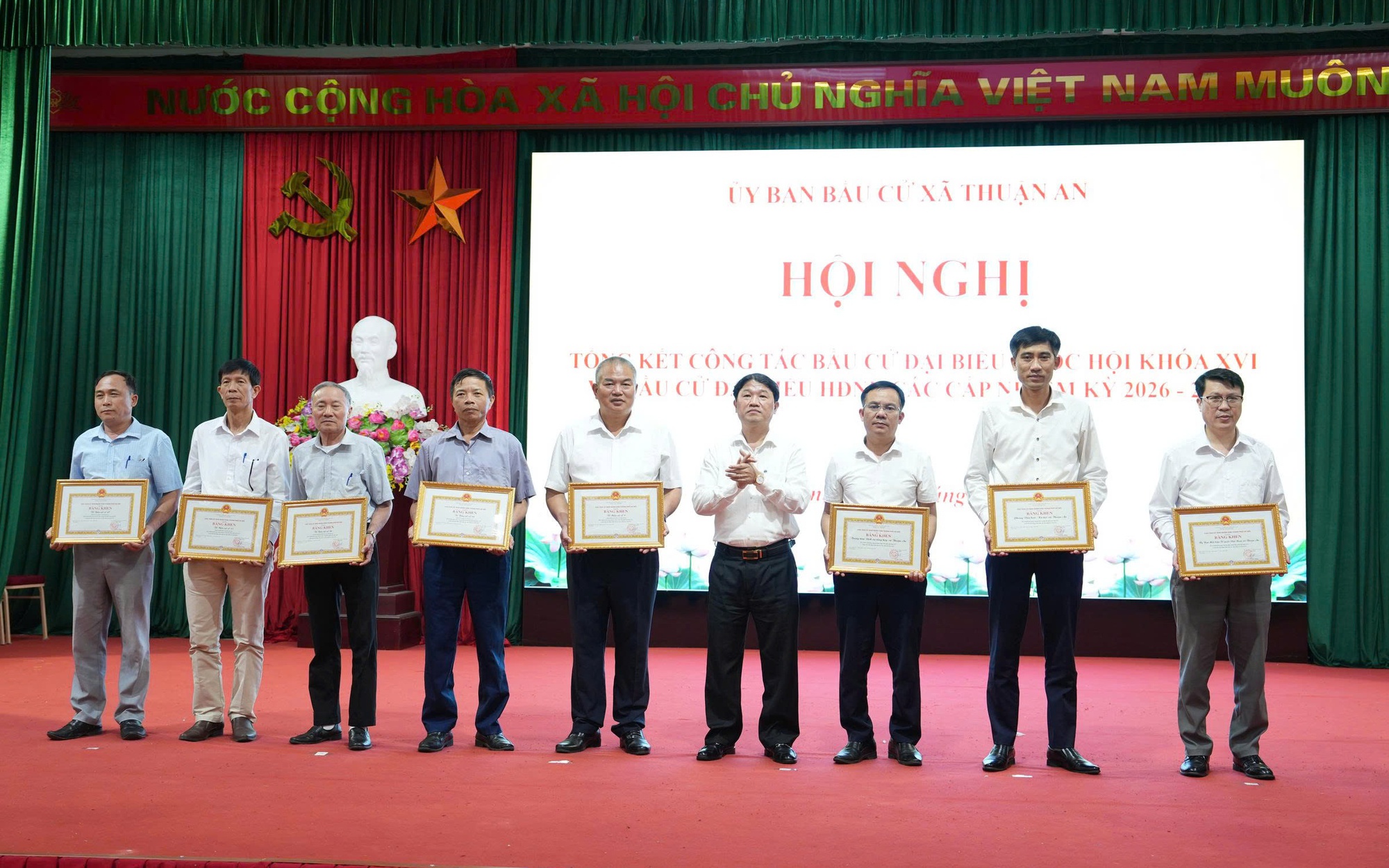Xã Thuận An tổng kết công tác bầu cử đại biểu Quốc hội khóa XVI và đại biểu HĐND các cấp nhiệm kỳ 2026- 2031