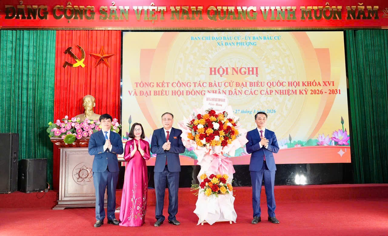 Xã Đan Phượng tổng kết công tác bầu cử đại biểu Quốc hội khoá XVI và đại biểu HĐND các cấp, nhiệm kỳ 2026-2031.- Ảnh 1.
