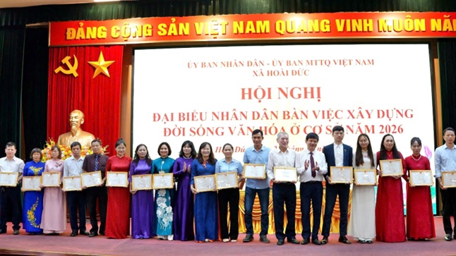 Hoài Đức tổ chức hội nghị đại biểu Nhân dân bàn việc xây dựng đời sống văn hóa ở cơ sở năm 2026- Ảnh 12.