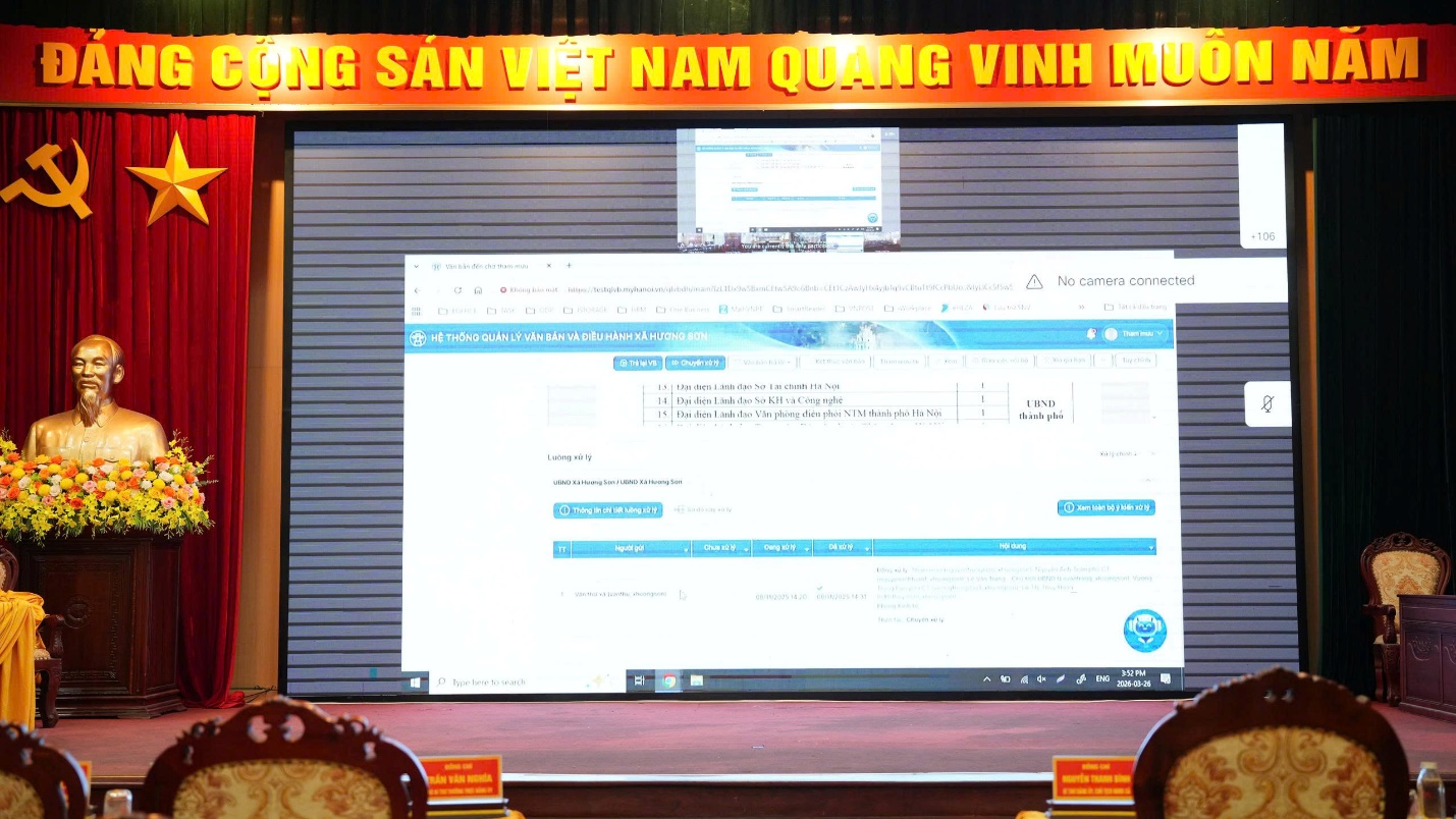 Hoài Đức dự hội nghị trực tuyến tập huấn vận hành Hệ thống quản lý văn bản ứng dụng AI- Ảnh 1.