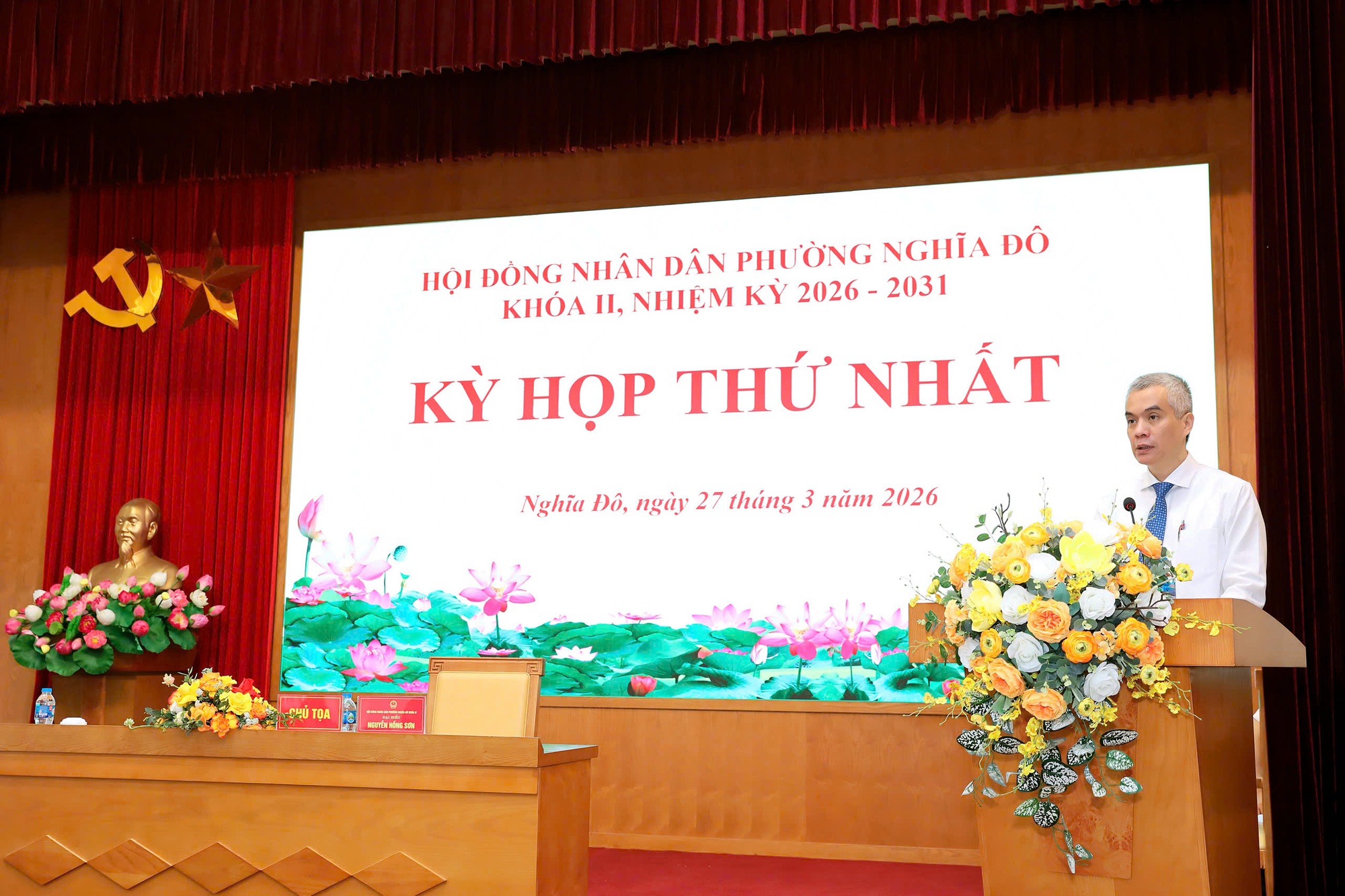 HĐND phường Nghĩa Đô tổ chức kỳ họp thứ nhất HĐND phường khóa II nhiệm kỳ 2026-2031- Ảnh 7.