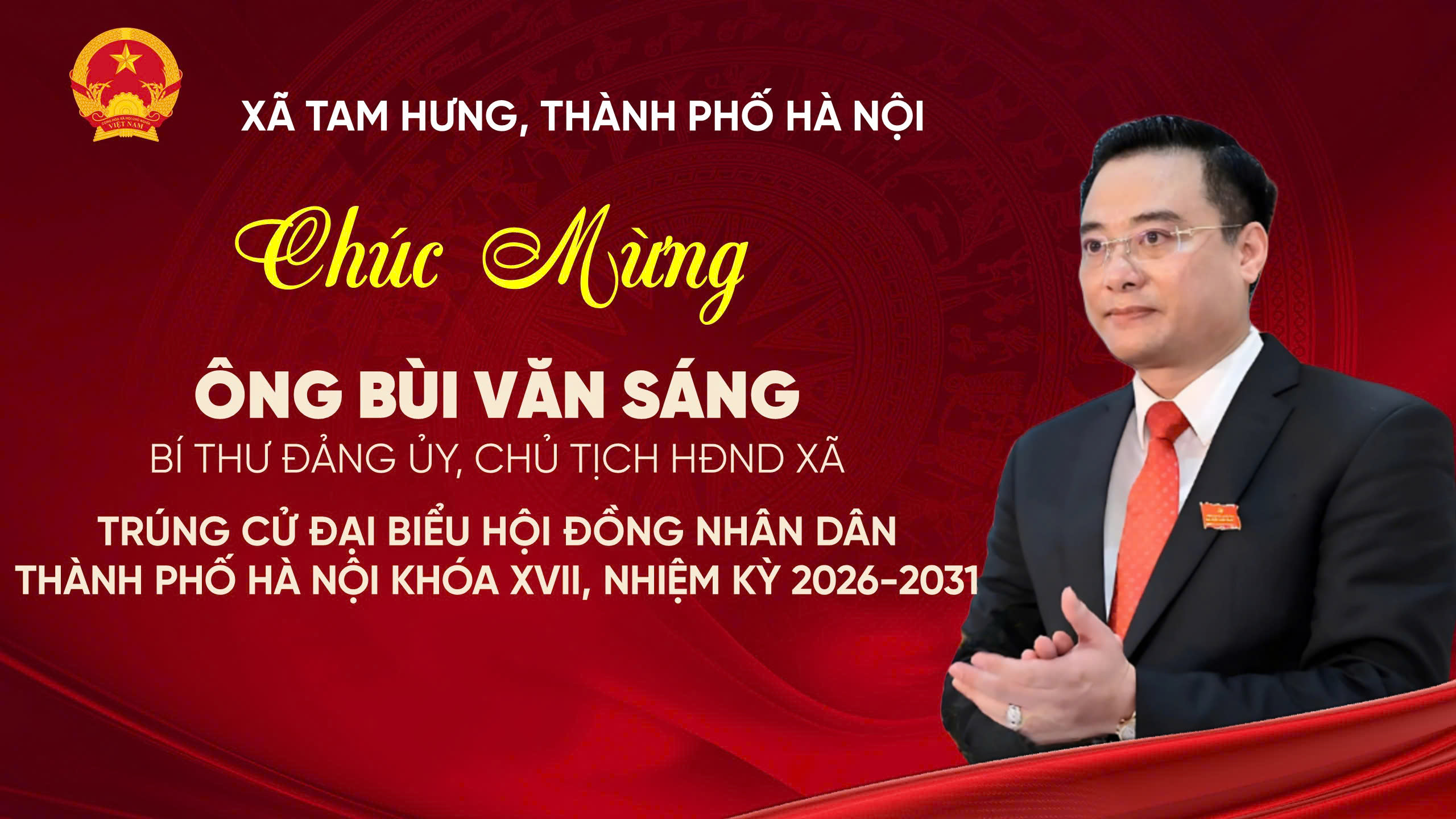 Đồng chí Bùi Văn Sáng - Bí thư Đảng ủy, Chủ tịch HĐND xã Tam Hưng trúng cử đại biểu HĐND thành phố NK 2026-2031- Ảnh 1.