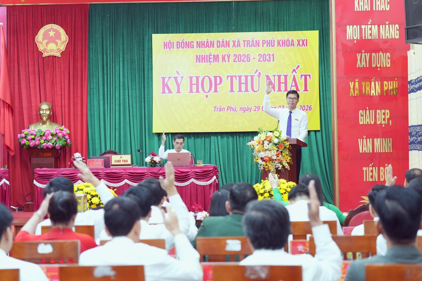 HĐND xã Trần Phú khóa XXI, nhiệm kỳ 2026 – 2031 tổ chức Kỳ họp thứ nhất- Ảnh 3.