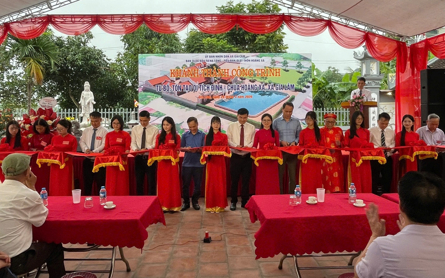 GIA LÂM KHÁNH THÀNH CÔNG TRÌNH TU BỔ, TÔN TẠO ĐÌNH – CHÙA HOÀNG XÁ VÀ TRIỂN KHAI THI CÔNG ĐÌNH THUẬN QUANG