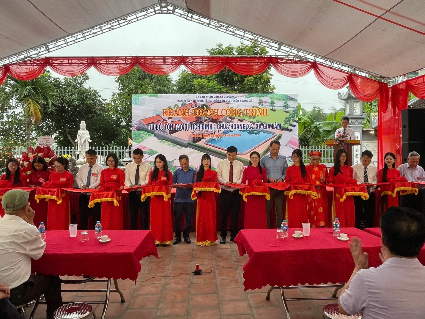 GIA LÂM KHÁNH THÀNH CÔNG TRÌNH TU BỔ, TÔN TẠO ĐÌNH – CHÙA HOÀNG XÁ VÀ TRIỂN KHAI THI CÔNG ĐÌNH THUẬN QUANG- Ảnh 1.