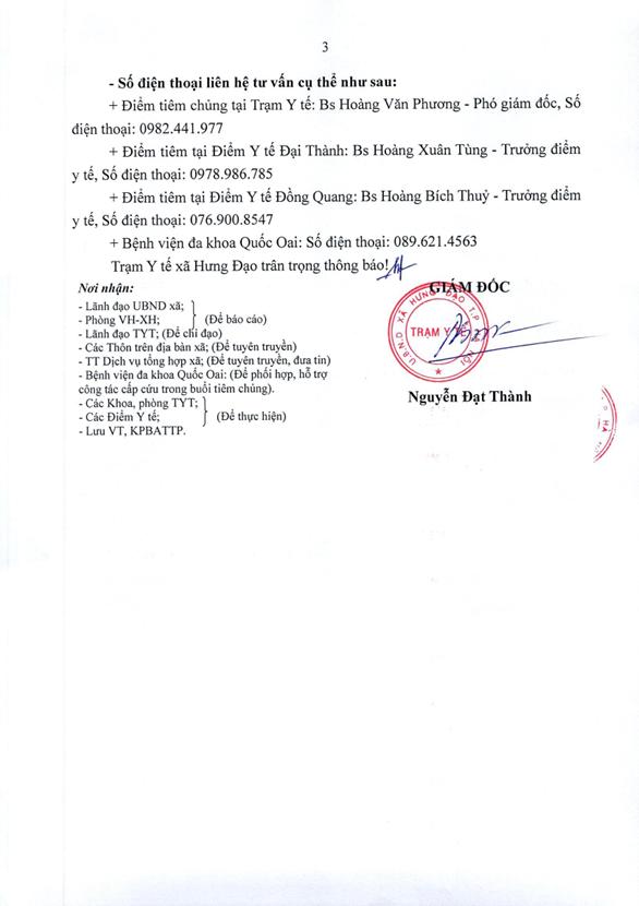THÔNG BÁO
Về việc Tổ chức các buổi tiêm chủng thường xuyên trên địa bàn xã Hưng Đạo tháng 03 năm 2026- Ảnh 3.