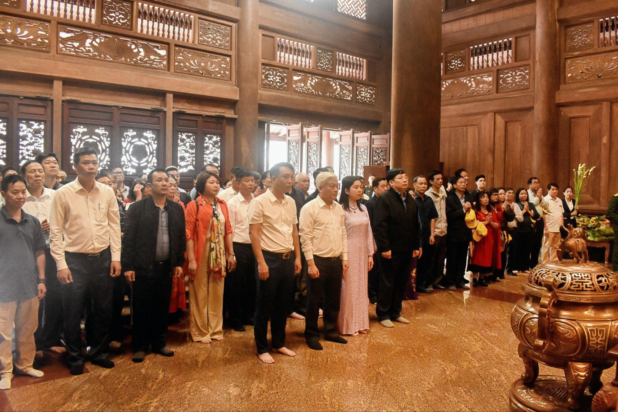 Đoàn đại biểu phường Đại Mỗ tổ chức lễ báo công dâng Bác tại Khu di tích K9 - Đá Chông (Ba Vì - Hà Nội)- Ảnh 1.