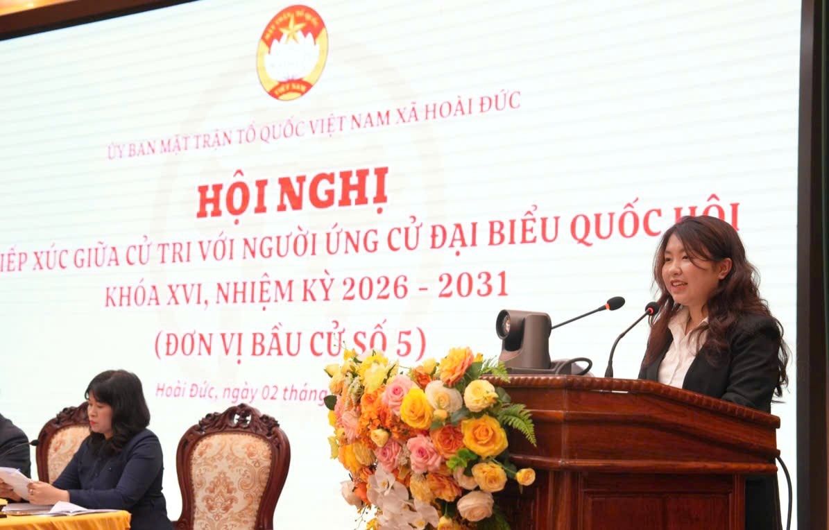 Hoài Đức tổ chức Hội nghị tiếp xúc cử tri để người ứng cử vận động bầu cử đại biểu Quốc hội khoá XVI- Ảnh 6.