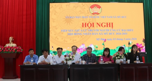 MỸ ĐỨC: CỬ TRI ĐƠN VỊ BẦU CỬ SỐ 3 TIẾP XÚC VỚI CÁC ỨNG CỬ VIÊN- Ảnh 2.