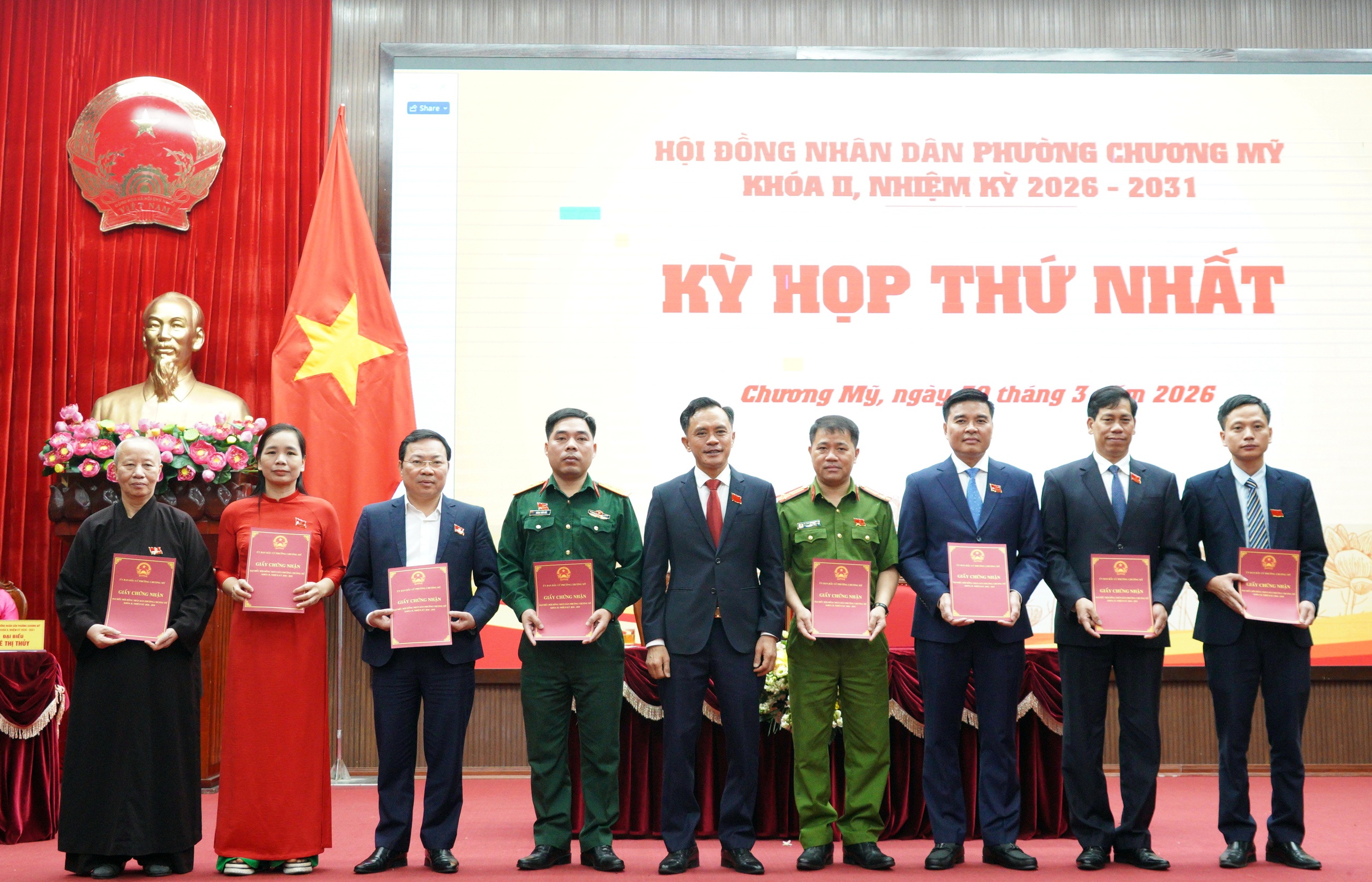 Thành công của kỳ họp thứ nhất HĐND phường Chương Mỹ, khóa II, nhiệm kỳ 2026 - 2031, tạo điều kiện thuận lợi cho một nhiệm kỳ mới “Tinh - gọn - mạnh - hiệu năng - hiệu lực - hiệu quả”- Ảnh 6.