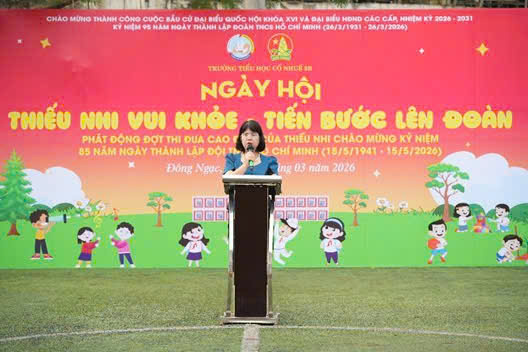 Rực rỡ Ngày hội “Thiếu nhi vui khỏe – Tiến bước lên Đoàn” – Bản hòa ca sức trẻ của cô và trò trường Tiểu học Cổ Nhuế 2B- Ảnh 6.