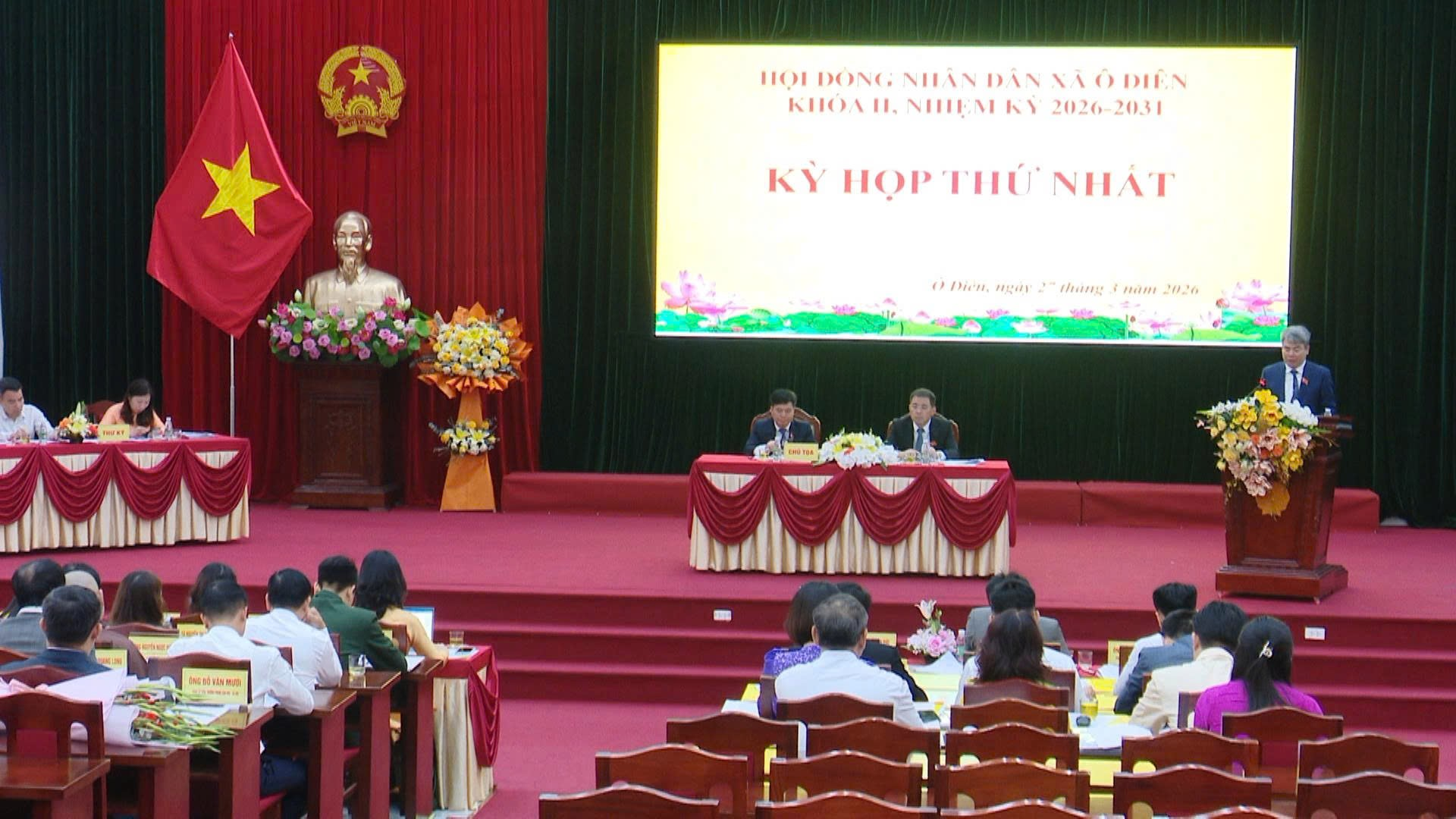 Kỳ họp thứ nhất Hội đồng nhân dân xã Ô Diên, nhiệm kỳ 2026 – 2031 thành công tốt đẹp- Ảnh 1.